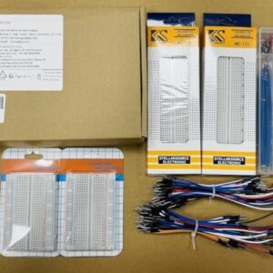 Breadboard Jumper Wires Kit 2Pcs 830 Breadboards 2PCS 400 Breadboards +130pcs Flexible Breadboard Jumper Wires +280pcs Jumper Wires+1pcs Tweezer for Arduino Raspberry Pi