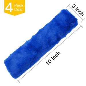 4Pack Seatbelt Covers for Kids,Seat Belt Cushion Cover,Infant Baby Car Seat Neck Shoulder Strap Pads,Soft Newborn Carseat Stroller Straps Covers Accessories(Blue)