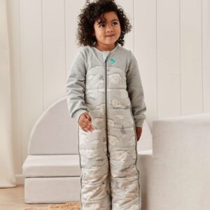 Love to Dream Extra Warm Toddler Sleep Suit (4T), Super Soft Temp Regulating Sleeping Sack, 3.5TOG Warm Wearable Blanket, Gray