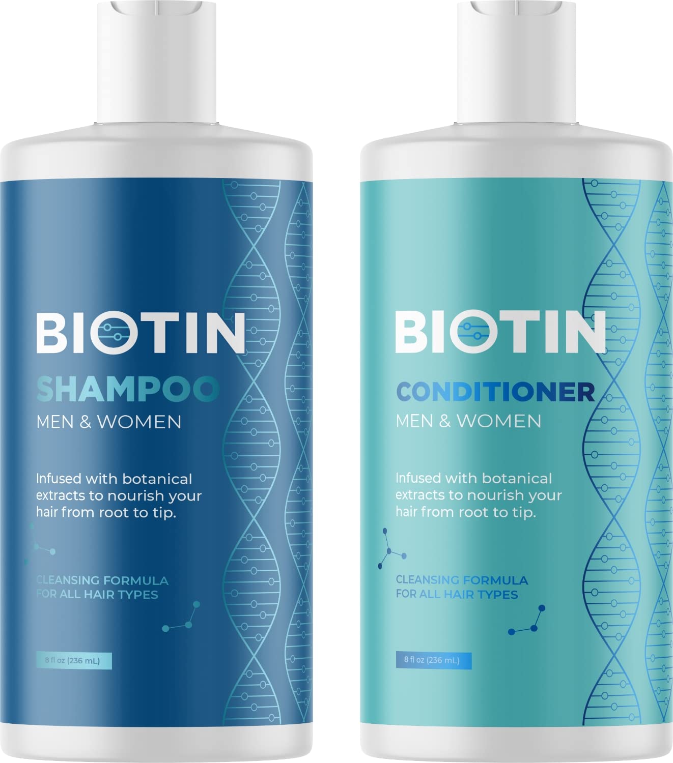 Hair Thickening Products for Women and Men - Sulfate Free Hair Thickening Shampoo and Biotin Hair Growth Conditioner plus Hair Oil for Dry Damaged Hair and Growth with Rosemary Oil for Hair Growth