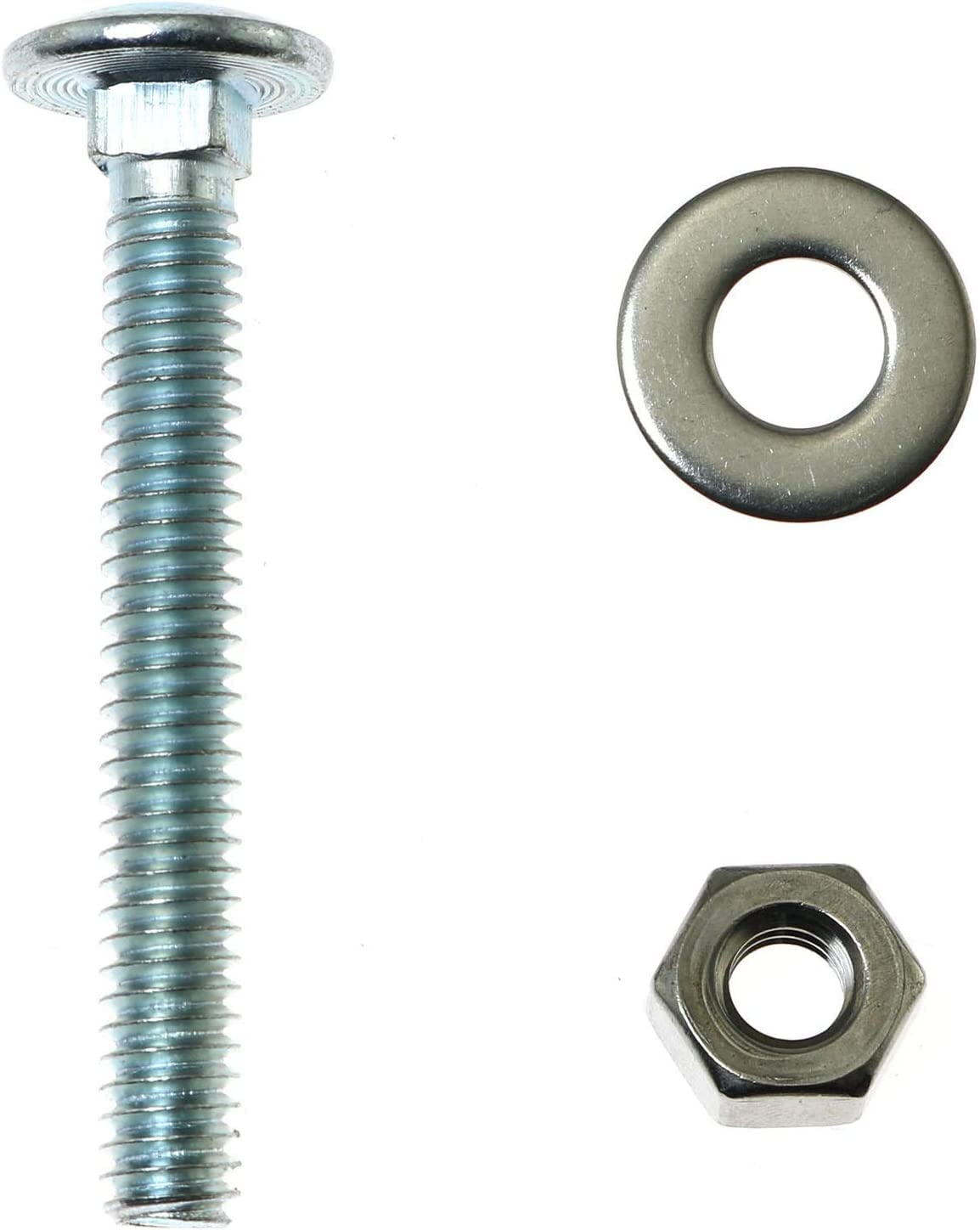 TAODAN 10 Set 1/4-20 x 2" Carriage Bolts Set Round Head Square Neck Screws with Nuts and Washers