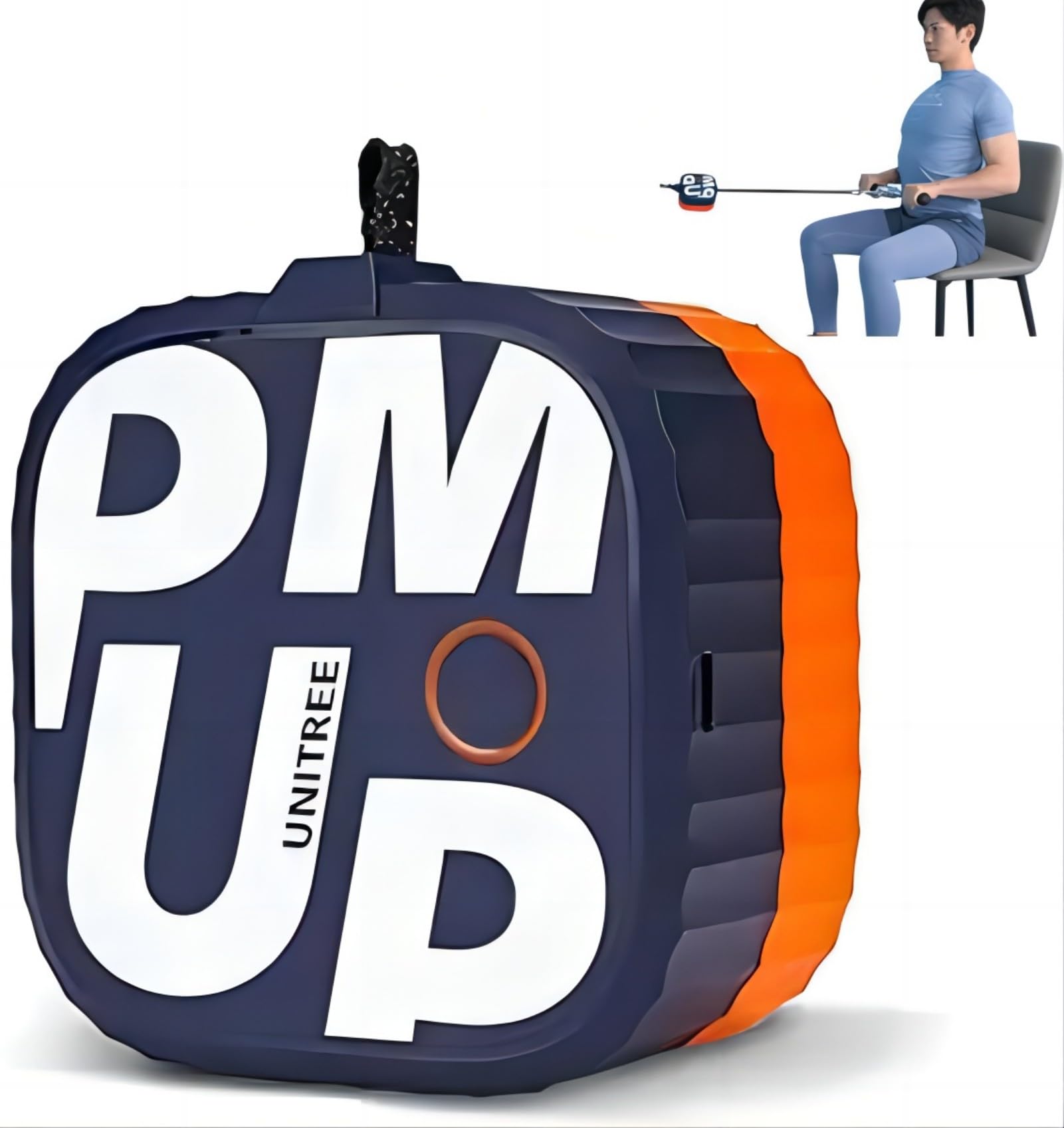 UNITREE PUMP Pro Motor Powed All-in-one Smart Pocket Gym, 4.4-44lbs Resistance,Eccentric and Concentric Available, Arcade Style Games, One for All Training Demands, App Assist (Orange£©