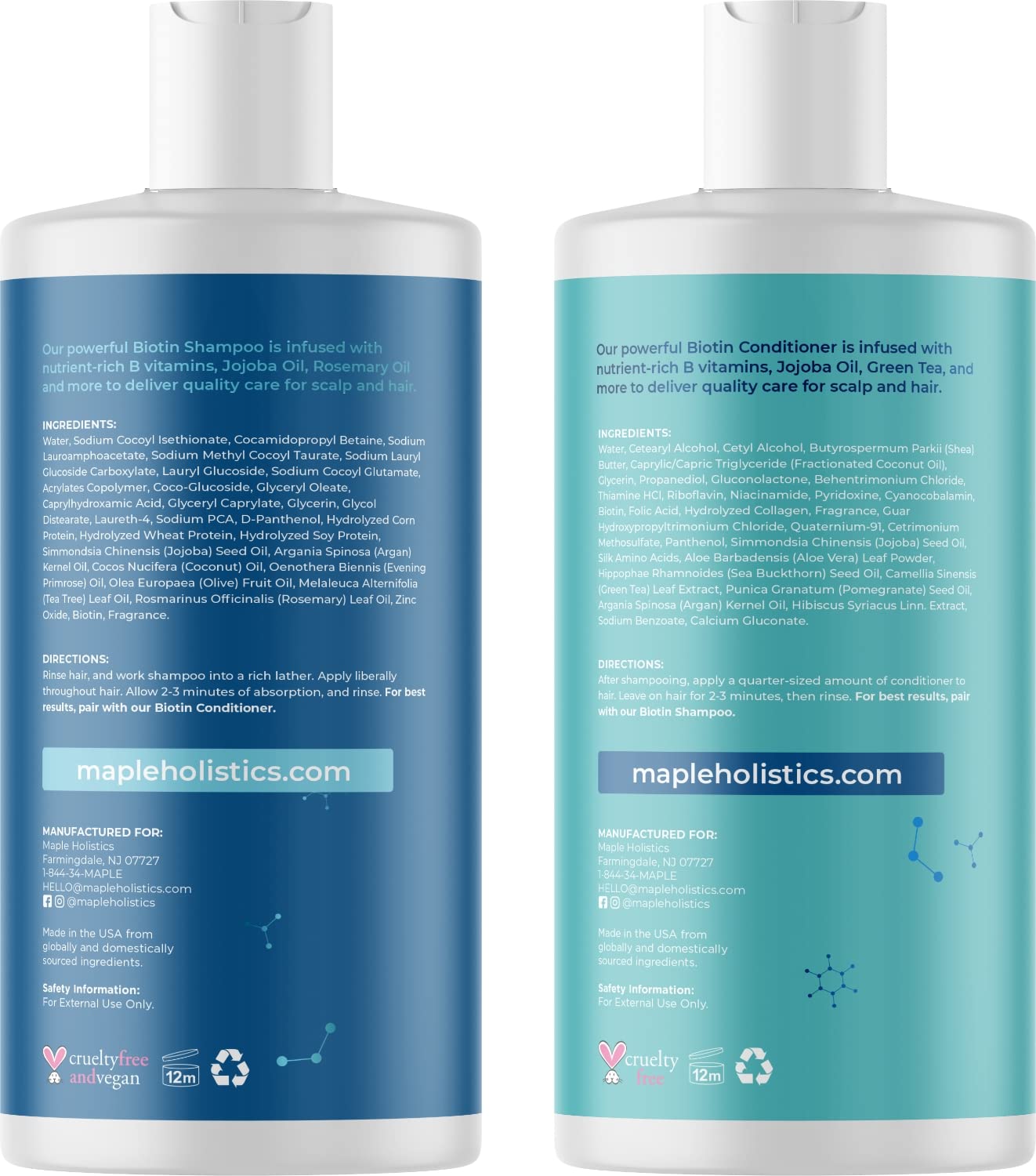 Hair Thickening Products for Women and Men - Sulfate Free Hair Thickening Shampoo and Biotin Hair Growth Conditioner plus Hair Oil for Dry Damaged Hair and Growth with Rosemary Oil for Hair Growth