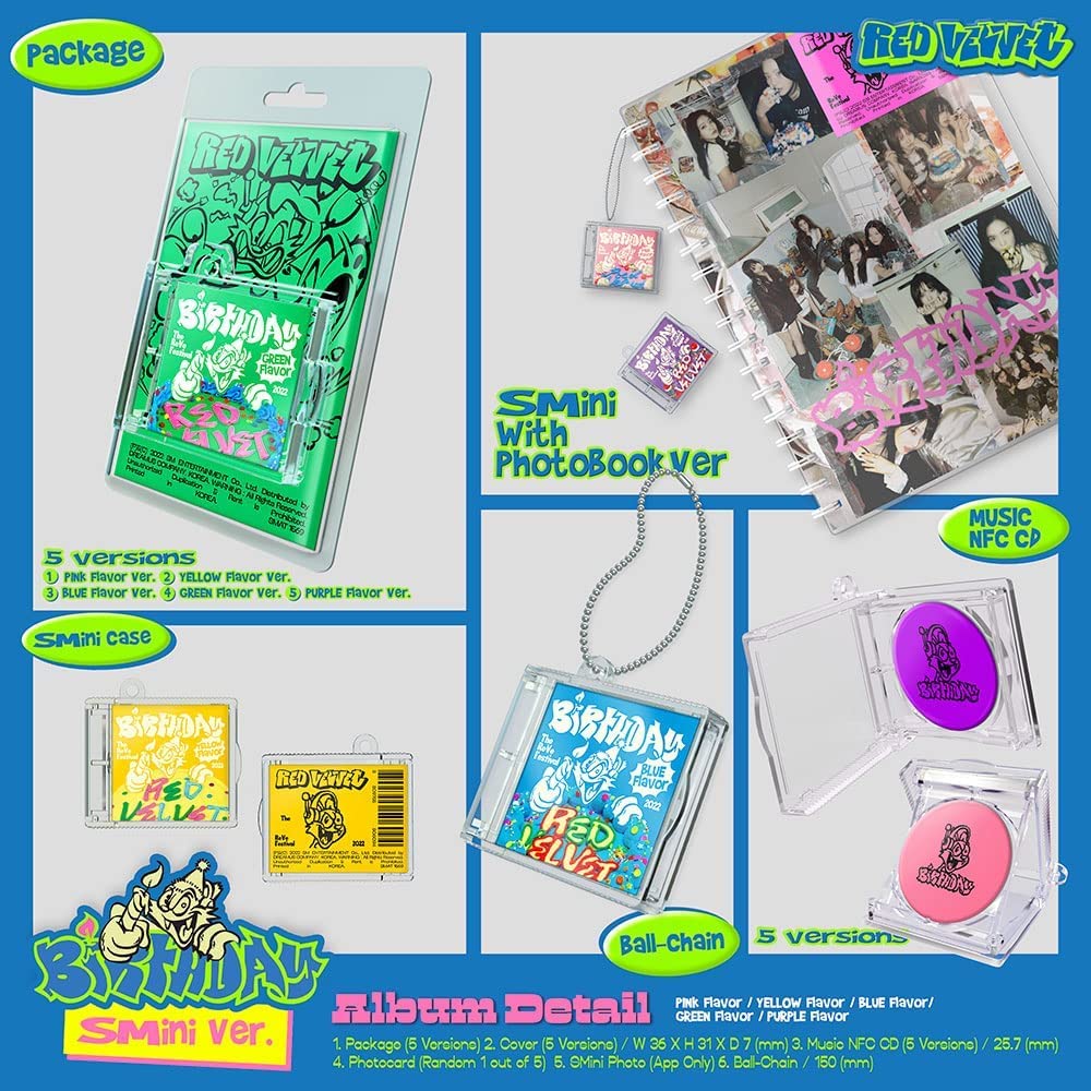 Red Velvet The ReVe Festival 2022 : Birthday SMini Version Music NFC CD+Phtocard+Tracking (JOY Version)