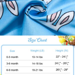 AGAPENG Baby Boy Easter Outfit Easter Outfit Baby Boy My First Easter Baby Boy Outfit Baby Boy Easter Outfit 0-3 Month Infant Short Sleeve Romper Bunny Suspender Pants Rabbit Ears Hat Blue