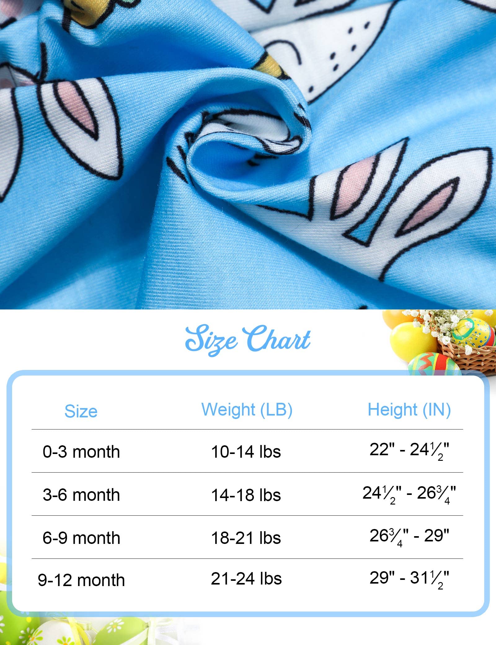 AGAPENG Baby Boy Easter Outfit Easter Outfit Baby Boy My First Easter Baby Boy Outfit Baby Boy Easter Outfit 0-3 Month Infant Short Sleeve Romper Bunny Suspender Pants Rabbit Ears Hat Blue