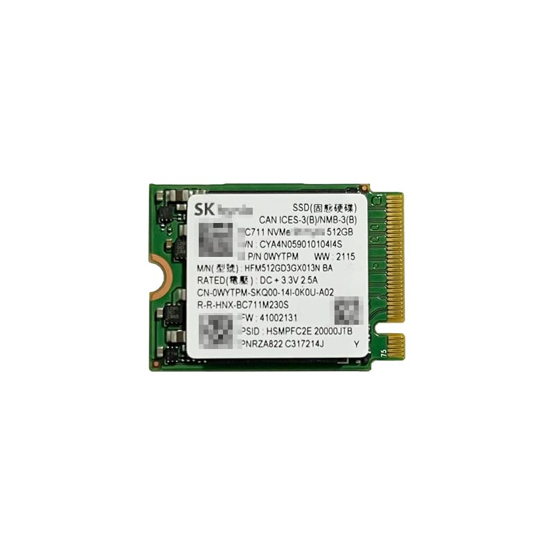 BC711 512GB NVMe PCIe M.2 2230 Solid State Drive - OEM Packaging for Surface laotop，for Steam Deck，for Dell laotop