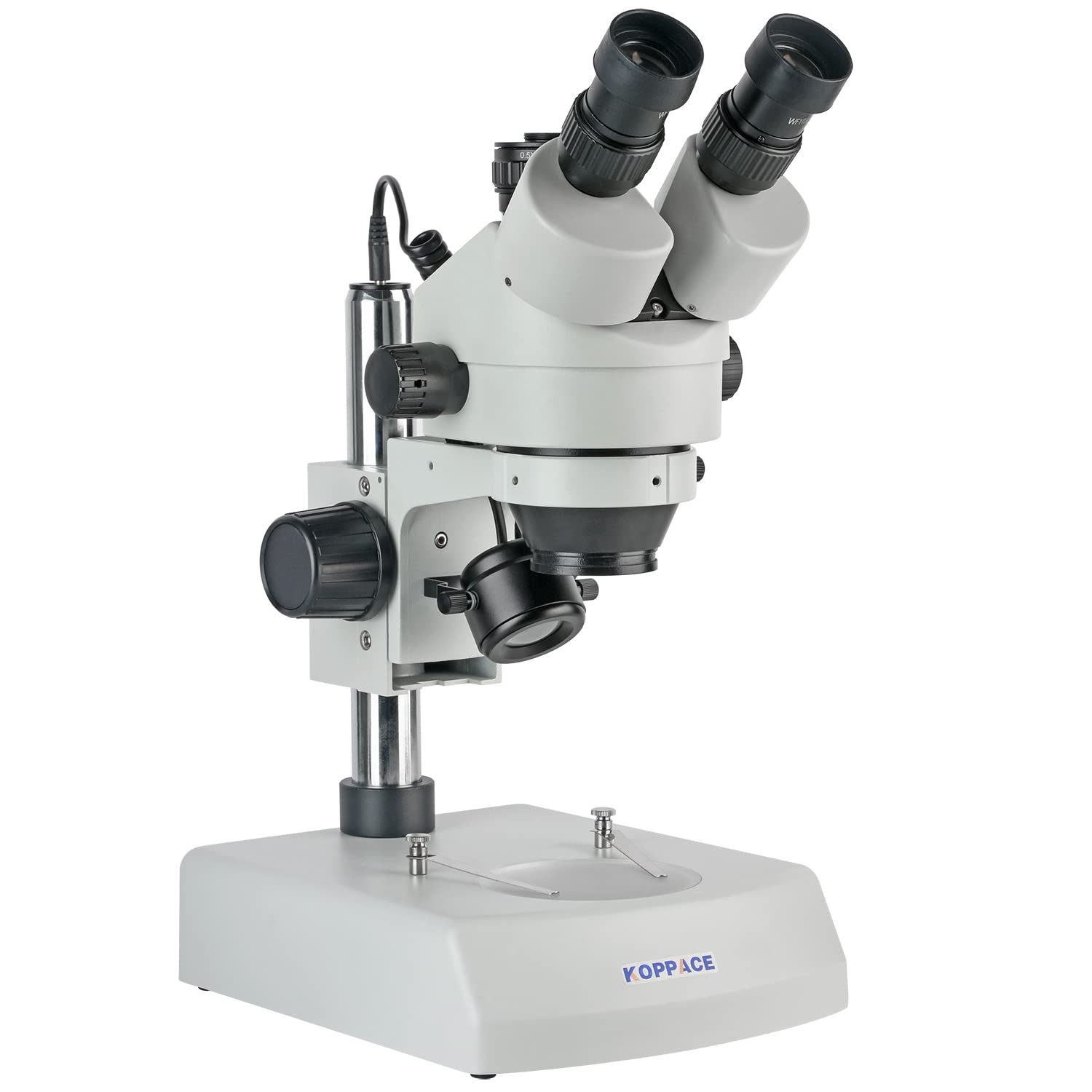 KOPPACE 3.5X-180X Trinocular Stereo Microscope Upper and Lower LED Light Source Continuous Zoom Lens Mobile Phone Repair Microscope.