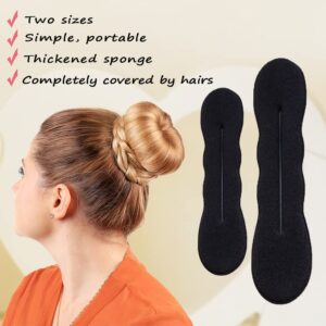 6 Pcs Bun Maker - Foam Sponge Donuts, Magic Twister Easy Snap-and-Roll Tool, Hair Accessories for Women