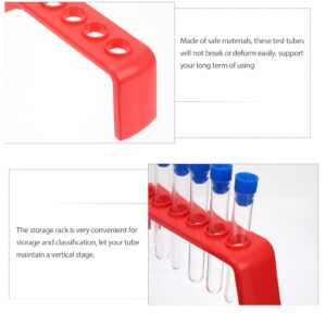 Plastic Test Tube Set with Rubber Stoppers and Plastic Rack, Includes 12pcs Test Tube and 2pcs Storage Stand, Science Learning Tools, Test Tube Vial Shot Plastic Holder Rack