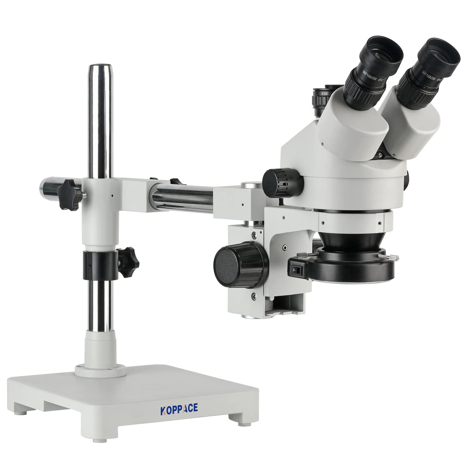 KOPPACE 3.5X-90X Trinocular Stereo Microscope Single arm Bracket Mobile Phone Repair Microscope.