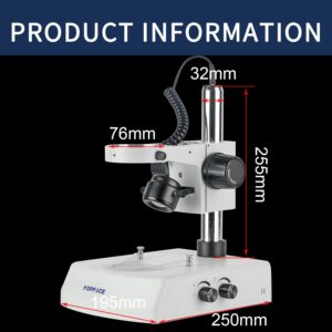 KOPPACE 3.5X-180X Trinocular Stereo Microscope Upper and Lower LED Light Source Continuous Zoom Lens Mobile Phone Repair Microscope.