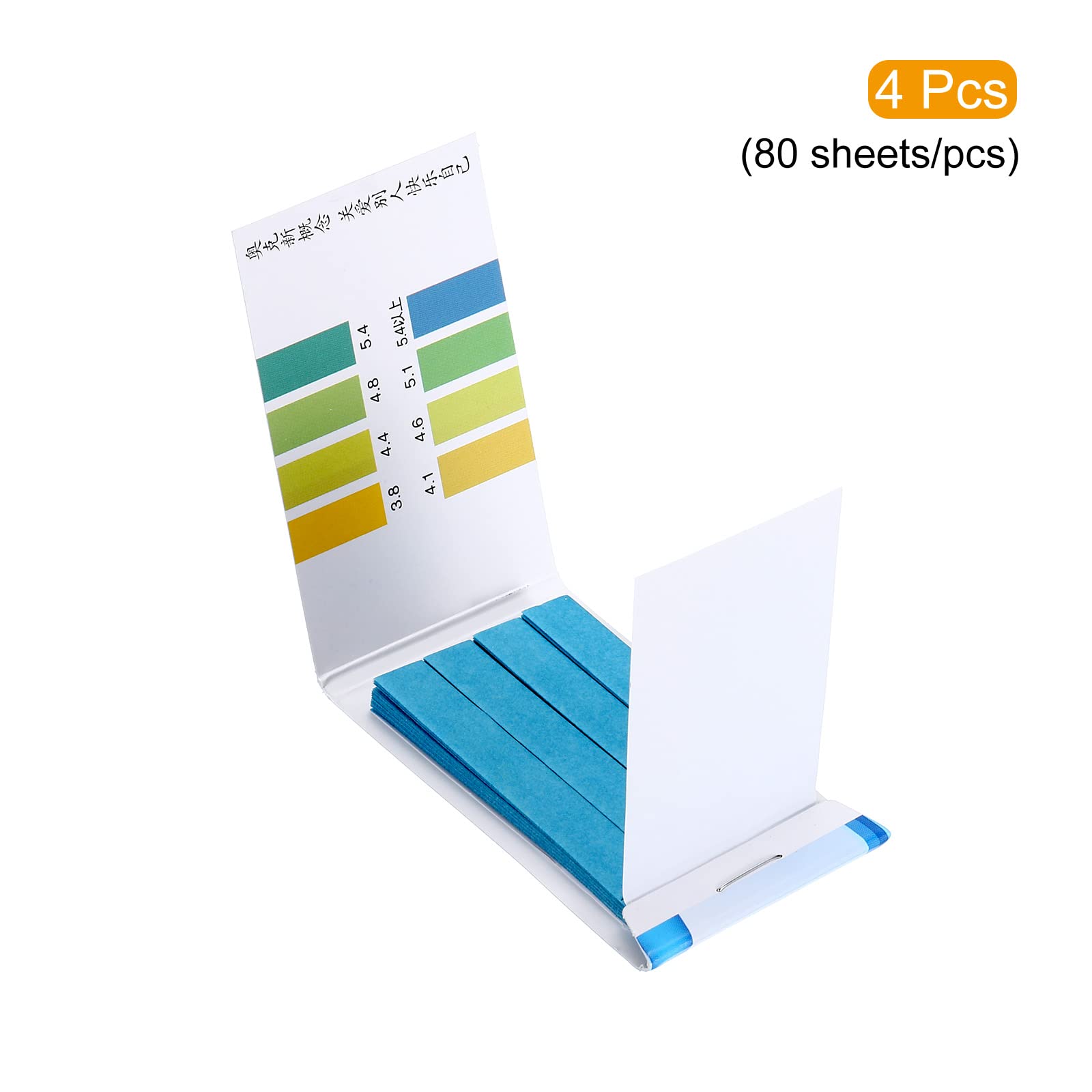 PATIKIL PH Test Strips 3.8-5.4, 4 Pack 320 Indicator Papers Litmus Tester for Water Food Soil Alkaline Acid Testing