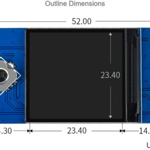 waveshare 1.3inch LCD Display Module for Raspberry Pi Pico, 240×240 Resolution IPS Screen Display 65K RGB Display Color, SPI Interface with 1x Joystick and 4X User Buttons for Easy Interacting