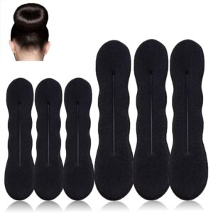 6 Pcs Bun Maker - Foam Sponge Donuts, Magic Twister Easy Snap-and-Roll Tool, Hair Accessories for Women