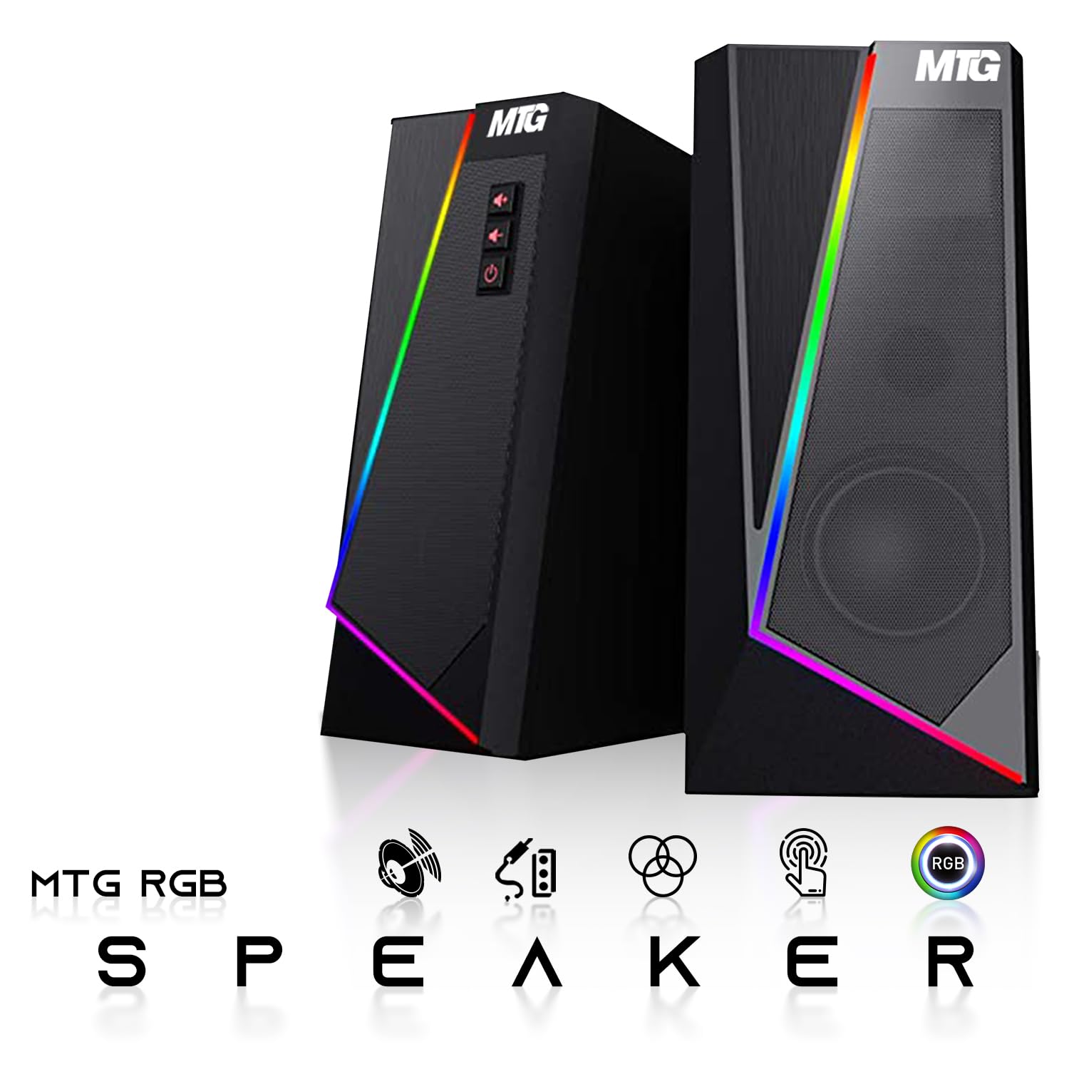 HP G3 Gaming Desktop PC, Core i7 6th Gen, AMD RX 550 Graphic, 16GB RAM, 1TB SSD | 2TB HDD, New Dual MTG 27 inch Monitor, RGB Keyboard Mouse, Speaker, Webcam, WiFi, Win 10 Pro (Renewed)