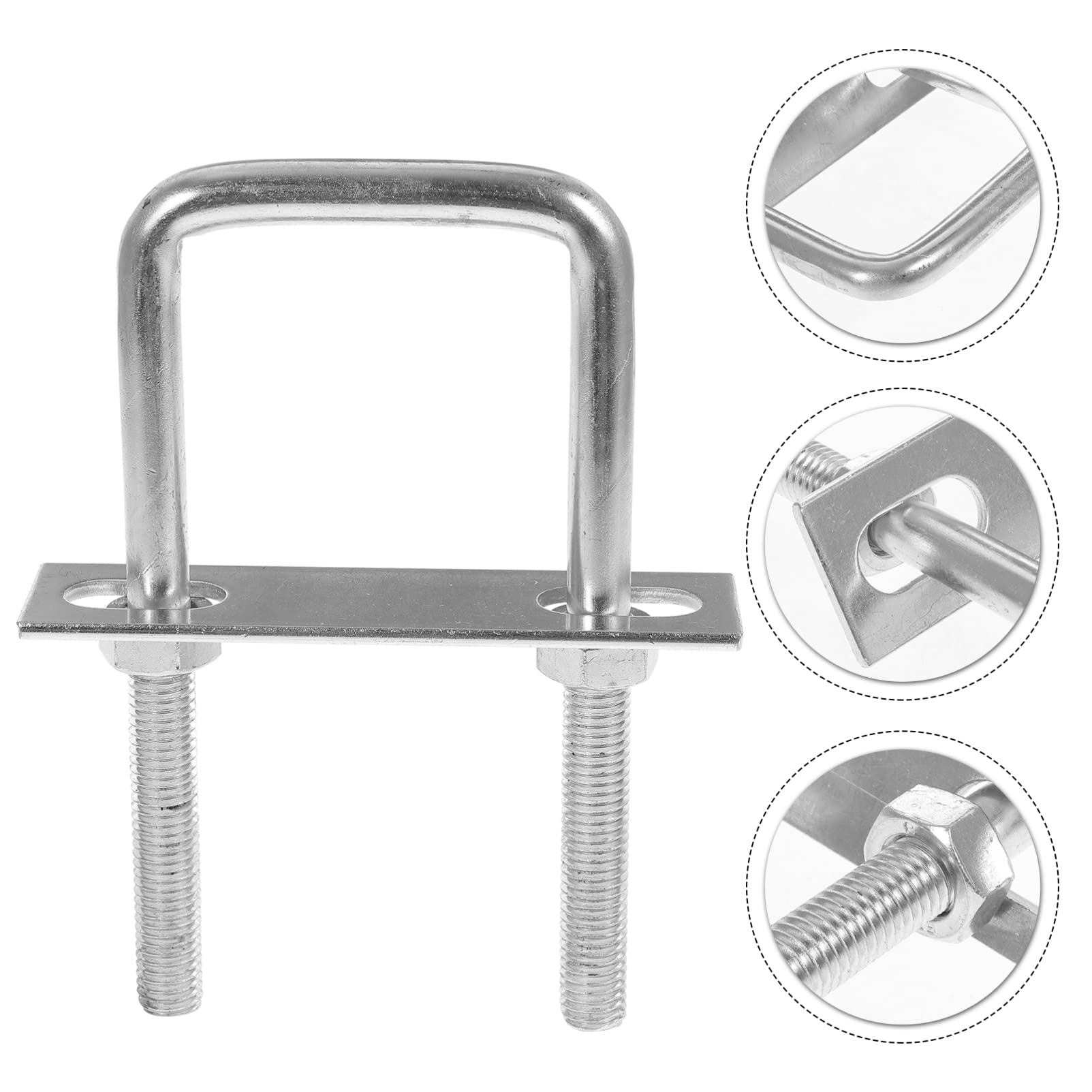 U Bolt Clamp Galvanized Steel u Shape Bolts U Bolt for Hardwares U-bolt Fastener Galvanized Steel Bend Bolts U Bolts with Nuts U-bolts for Trailer Heavy Duty U-bolts Square u Bolt