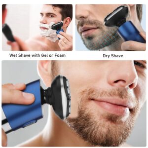 HIENA PRO Electric Shaver for Men, Cordless Rechargeable Rotary Shaver, IPX6 Waterproof Wet & Dry Electric Razor with Led Display