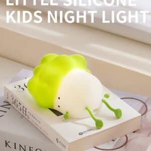 Night Light for Kids Rechargeable LED, 3-Level Dimmable Nursery Nightlight, Food Grade Silicone Squishy Lamp Perfect Bedside Touch Lamp with 30 Mins Timer for Breastfeeding, Toddler, Baby Décor