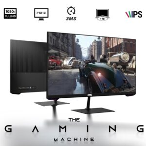 HP G3 Gaming Desktop PC, Core i7 6th Gen, AMD RX 550 Graphic, 16GB RAM, 1TB SSD | 2TB HDD, New Dual MTG 27 inch Monitor, RGB Keyboard Mouse, Speaker, Webcam, WiFi, Win 10 Pro (Renewed)