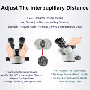 KOPPACE 3.5X-180X Trinocular Stereo Microscope Upper and Lower LED Light Source Continuous Zoom Lens Mobile Phone Repair Microscope.