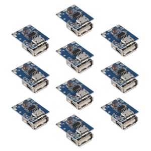 diann 10pcs 5v 1a boost step-up power supply module lithium battery charge protection board 134n3p diy charger led display usb and micro port