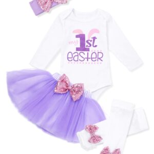 My First Easter Baby Girl Outfit Baby Girl Easter Outfit Infant Baby Girl Clothes 3-6 Months Infant Easter Outfit Easter Dress Baby Girl Sets…