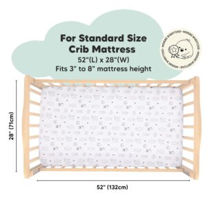 KeaBabies 2-Pack Mini Crib Sheets, Pack and Play Sheets Fitted and 2-Pack Organic Crib Sheets for Boys, Girls - Pack N Play Sheets - Jersey Fitted Crib Sheet, Baby Crib Sheets Neutral