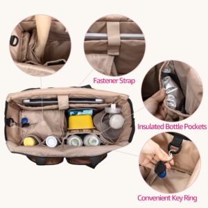 Fasrom Breast Pump Travel Bag with Laptop Sleeve Bundle with Baby Bottle Cooler Bag with Ice Pack for Working Moms