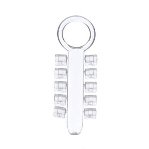 200pcs Dental Orthodontic Rotation Wedges Elastic Rubber Bands Brace Ligature Rotary Torsion Pad 20 Sticks/Bag (Clear)