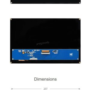 XYGStudy 10.1inch Capacitive Touch IPS Panel Display LCD (F) 1024 × 600 Resolution Toughened Glass