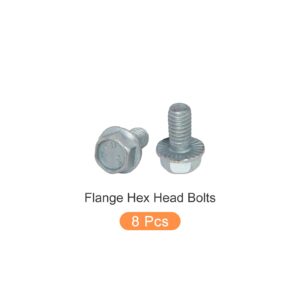 METALLIXITY Flanged Hex Head Bolts (5/16-18 x 5/8") 8pcs, Hexagon Serrated Flange Bolt Carbon Steel Screw - for House Construction Hardware Fasteners