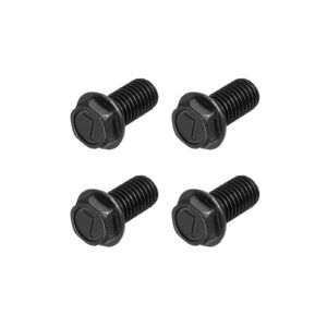 metallixity flanged hex head bolts (m7x16mm) 4pcs, left hand hexagon bolt fully thread screw - for house construction hardware fasteners