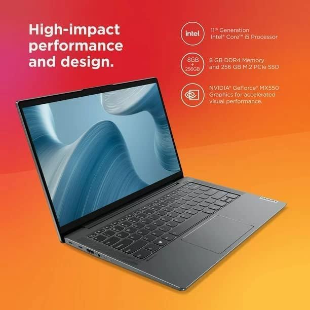 Lenovo IdeaPad 5i, 14" FHD IPS Display, Fingerprint Reader, Intel Core i5-1135G7 (Beat i7-1160G7) Processor up to 2.4 GHz, 8GB RAM, 512GB SSD, Backlit Keyboard, HDMI, Windows 11, EAT Cloth