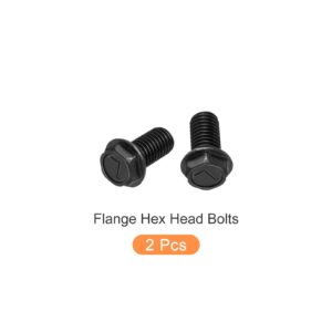 METALLIXITY Flanged Hex Head Bolts (M8x16mm) 2pcs, Hexagon Bolt Fully Thread Screw - for House Construction Hardware Fasteners