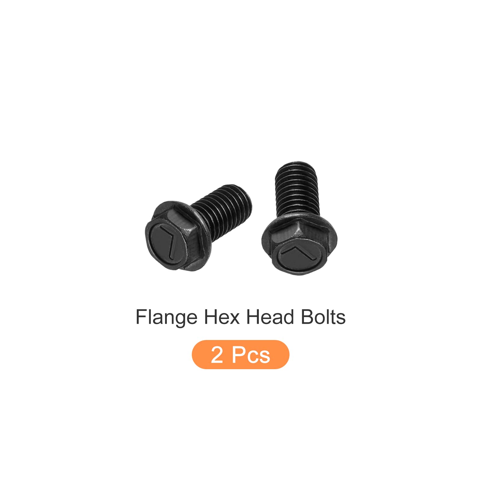 METALLIXITY Flanged Hex Head Bolts (M8x16mm) 2pcs, Hexagon Bolt Fully Thread Screw - for House Construction Hardware Fasteners