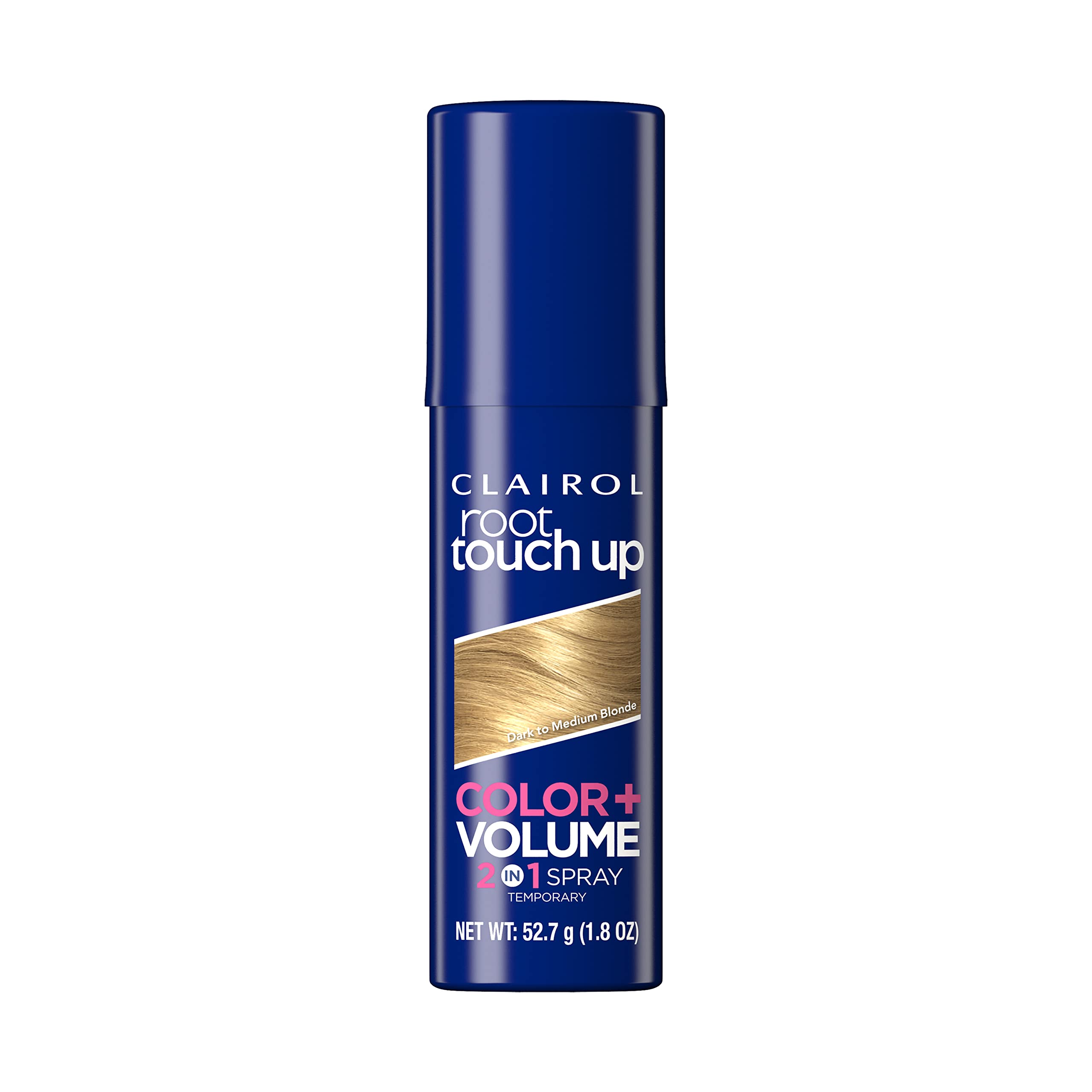 Clairol Root Touch-Up Color + Volume 2-in-1 Temporary Spray, Dark to Medium Blonde Hair Color, Pack of 1