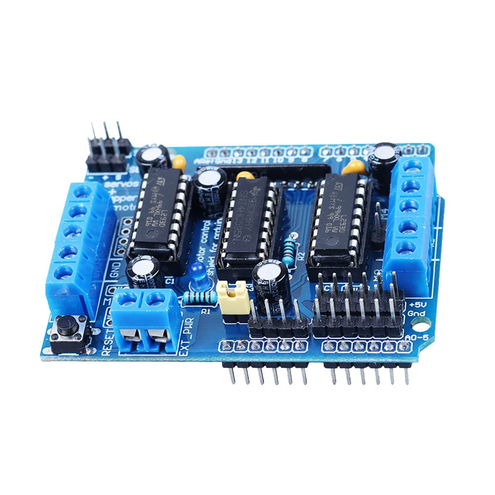 Treedix 2pcs Compatible with Arduino Motor Driver Expansion Board Motor Control Shield L293D Motor Board Robot Development for Beginners