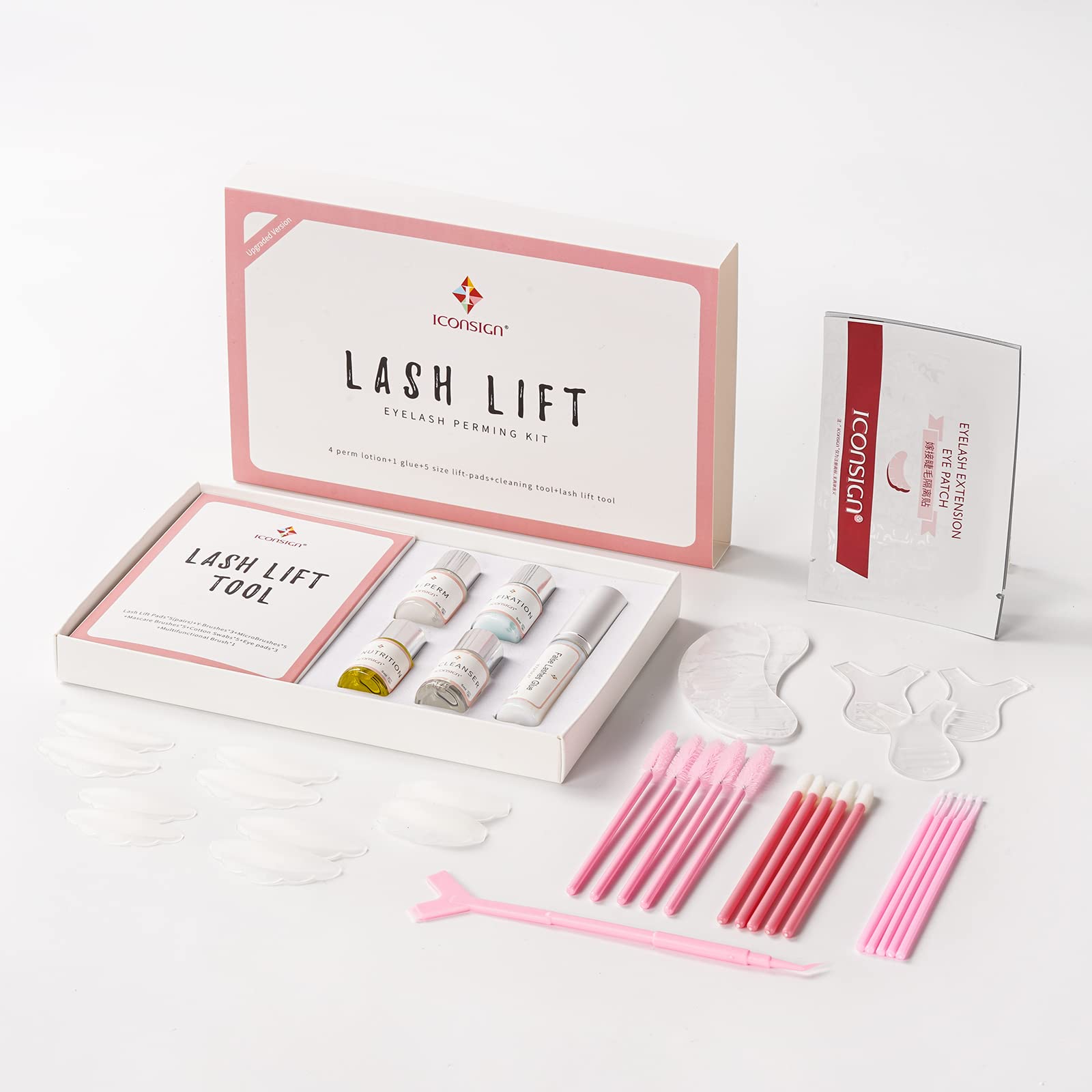 ICONSIGN Lash Lift Kit(2nd Generation), Professional Semi-Permanent Curling Eyelash Perm Kit Suitable for Salon & Home Use