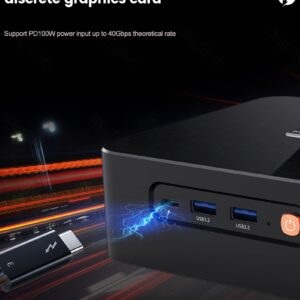 KingnovyPC Mini PC Gamer AMD Rzyen 9 6900HX Window 11 Pro,Desktop Computer,32GB DDR5,2TB PCIe4.0 SSD, 8 Core 16 Threads Radeon 680M, USD,HDMI,DP,Dual 2.5G LAN Gaming Computer WiFi6 BT5.2