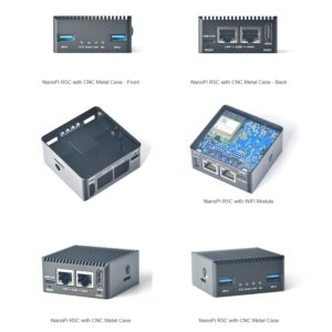 Nanopi R5C Wireless Mini WiFi Router OpenWRT with Rockchip RK3568B2 Soc 0.8T NPU 4GB LPDDR4X RAM 32GB eMMC Onboard Dual PCIe 2.5Gbps Ethernet Ports M.2 BT WiFi Module Slot Support Debian Ubuntu