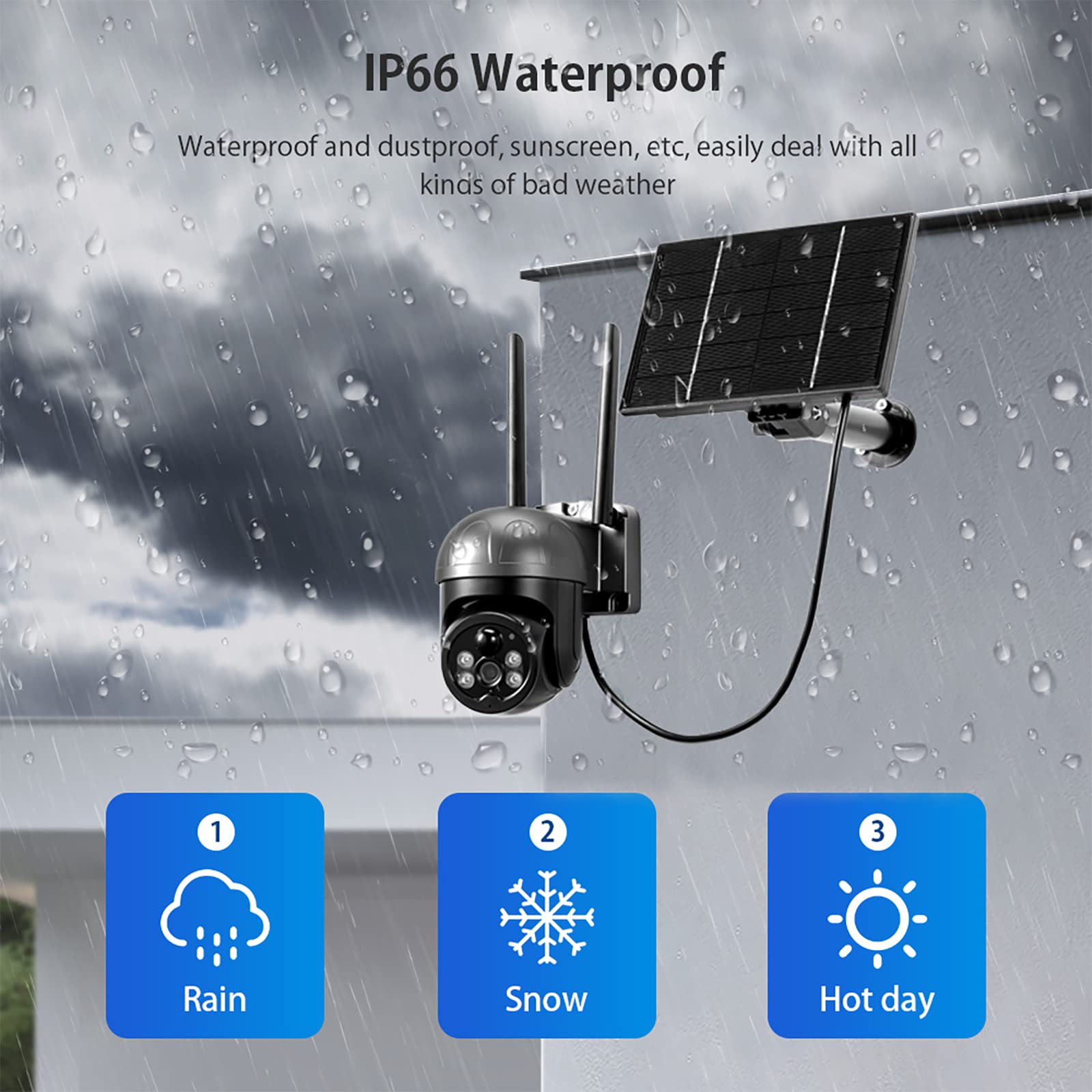 4G LTE Cellular Security Camera Wireless Outdoor, Pan Tilt 360° View No Wifi Solar Camera Outdoor, 1080P Color Night Vision Battery Security Camera with 2 Way Talk, PIR Motion Detection, US Version