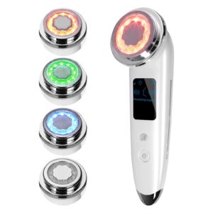 face massager electric face lifting 4 in 1 facial massager anti aging skin tightening firming skin care tools (white)