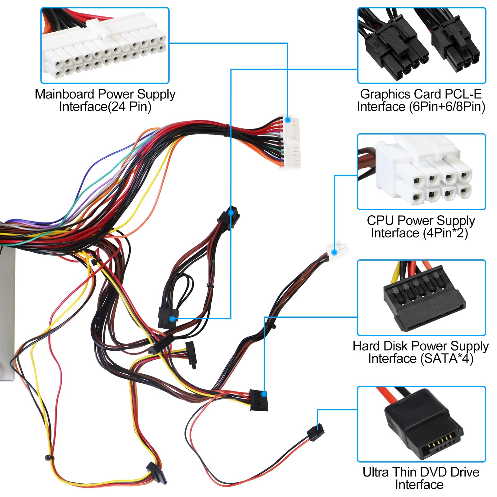 S-Union Upgraded HU460AM-01 WC1T4 D460AM-03 460W Power Supply Compatible with Dell XPS 8930 8920 8910 8900 8700 8300 8100 Power Supply,Replace DPS-460DB-15 AC460AM-01 L350AM-00 WY7XX Power Supply