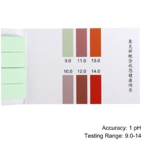 PATIKIL PH Test Strips 9.0-14, 2 Pack 160 Indicator Papers Litmus Tester for Water Food Soil Alkaline Acid Testing