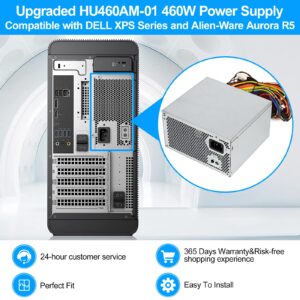 S-Union Upgraded HU460AM-01 WC1T4 D460AM-03 460W Power Supply Compatible with Dell XPS 8930 8920 8910 8900 8700 8300 8100 Power Supply,Replace DPS-460DB-15 AC460AM-01 L350AM-00 WY7XX Power Supply