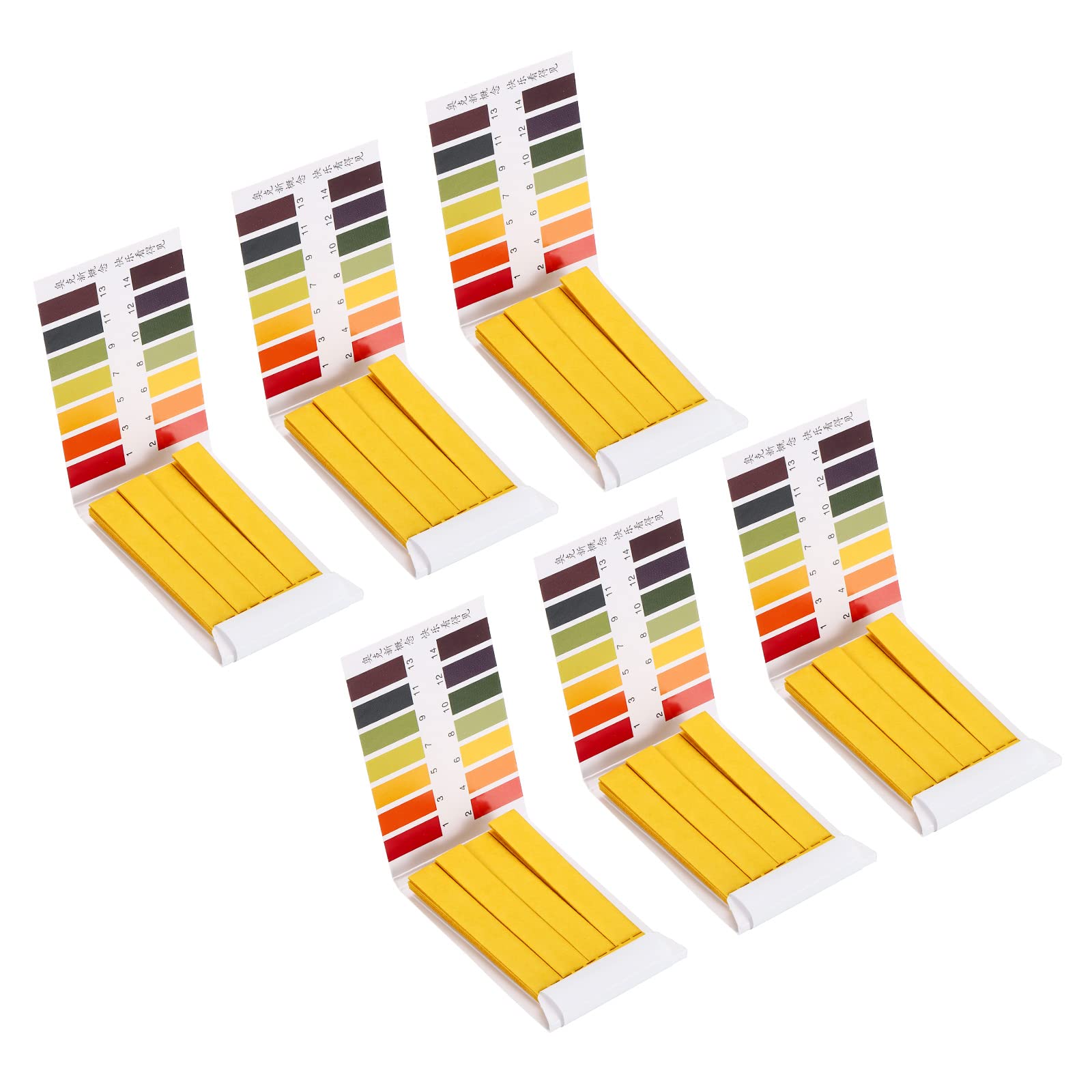 PATIKIL PH Test Strips 1-14, 6 Pack 480 Indicator Papers Litmus Tester for Water Food Soil Alkaline Acid Testing