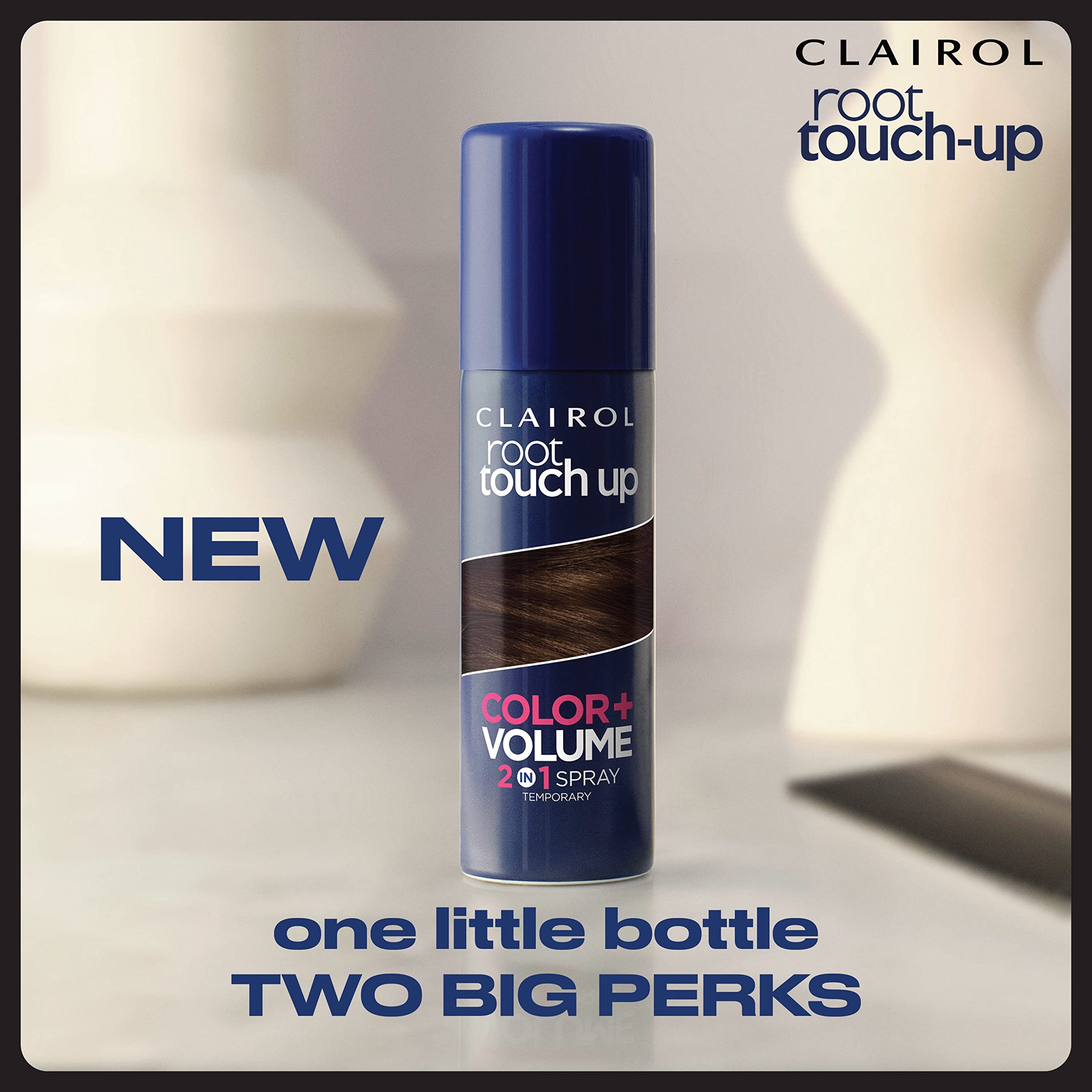 Clairol Root Touch-Up Color + Volume 2-in-1 Temporary Spray, Dark to Medium Blonde Hair Color, Pack of 1