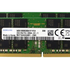 Samsung 64GB (2x32GB) DDR4 3200 MHz PC4-25600 SODIMM 2Rx8 CL22 1.2v 260-PIN Laptop Notebook Memory Module RAM Upgrade M471A4G43AB1-CWE M471A4G43CB1-CWE Adamanta