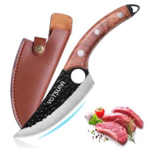 yotsuba japanese knife,butcher knife boning knife with sheath,meat knife high carbon steel fillet knife caveman knife chef knives for kitchen, camping, bbq